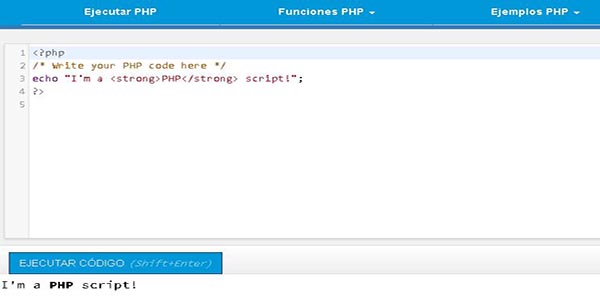 Editor Online De PHP
